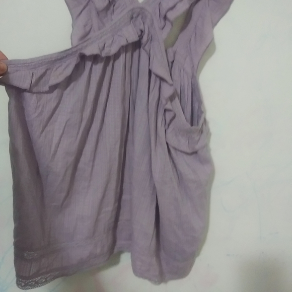 Melrose and Market XL Sleeveless Ruffle Frill Top Plus in Lavender - Picture 2 of 6